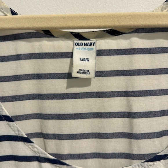 Old Navy Blue & White Stripe Tank Top - Picture 3 of 4